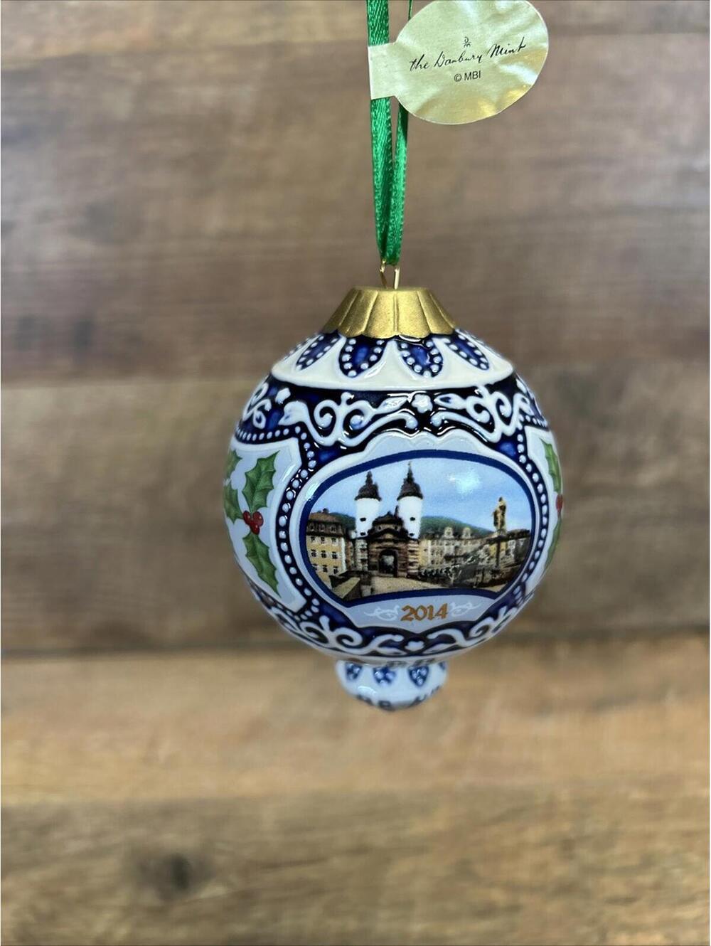 Danbury Mint 2014 Christmas Ornament "The Old Bridge"